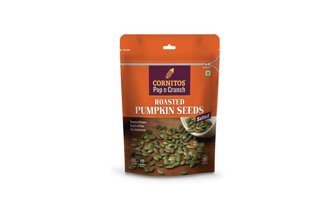 Cornitos Pop n Cruch Roasted Pumpkin Seeds Salted   Pack  200 grams